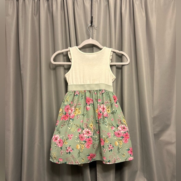 Max Daisy Dress Girl 6 Party Dress Floral tiny dots by ribbon #91 - Picture 8 of 8